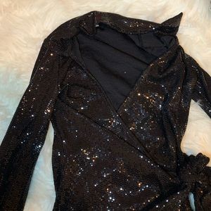 Black sequin sparkly bling dress